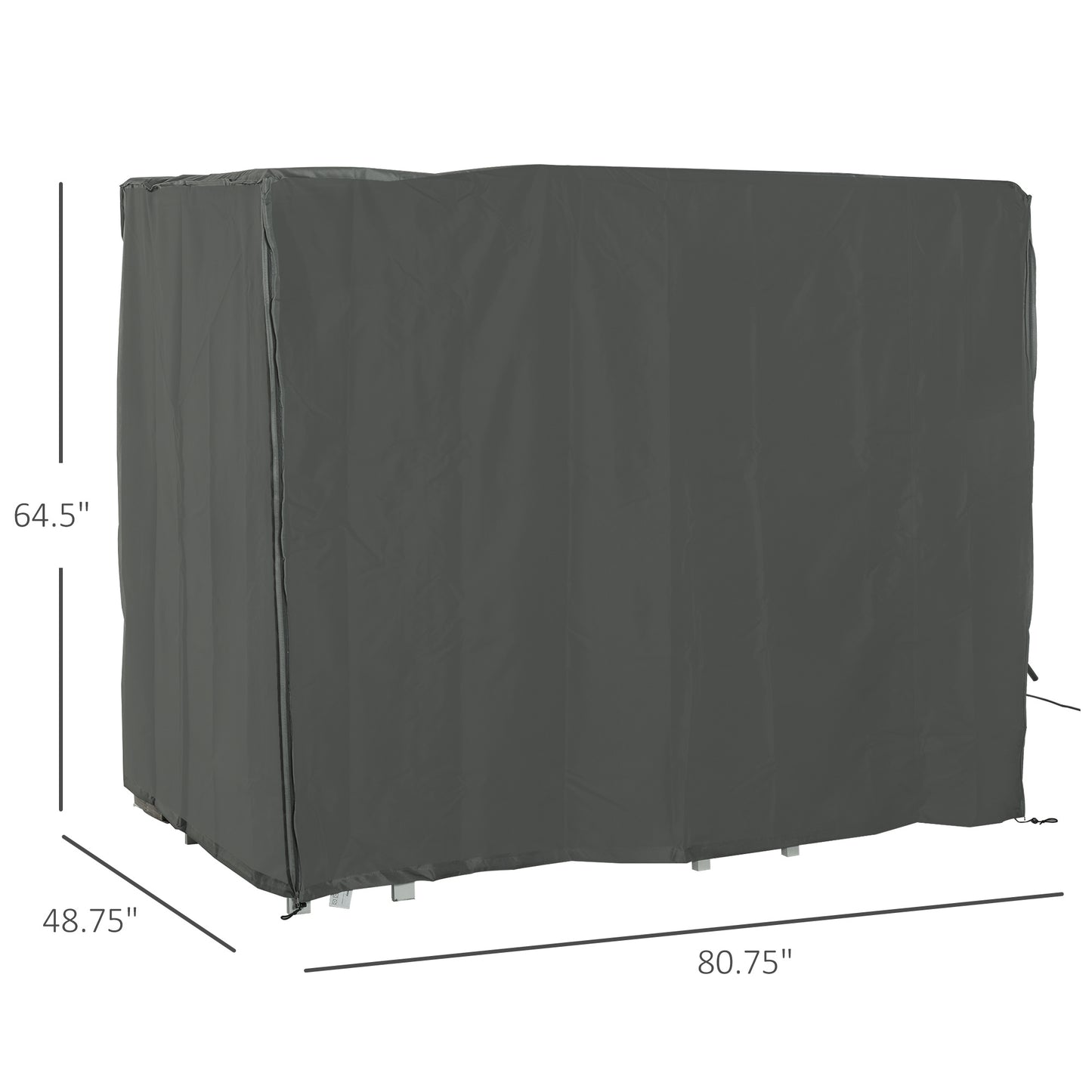 All Weather Garden Patio Swing Chair Cover Waterproof Protector Anti-UV And PVC Coating Fade Resistant Oxford Fabric 6.7ft X 4.1ft X 5.4ft