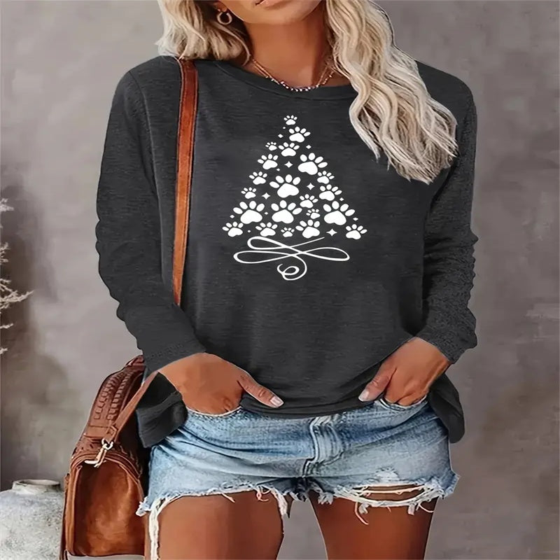Women's Printed Hoodless Sweatshirt