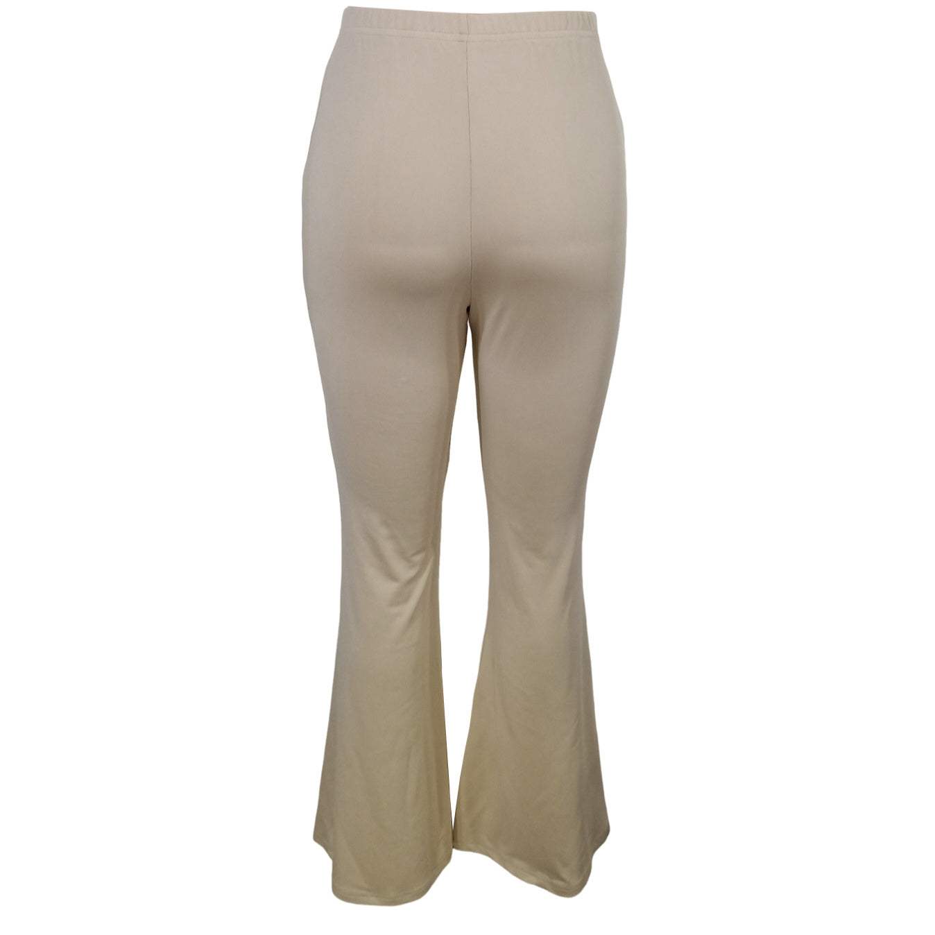 Women's High Waisted Pants, Solid Color Flared Pants