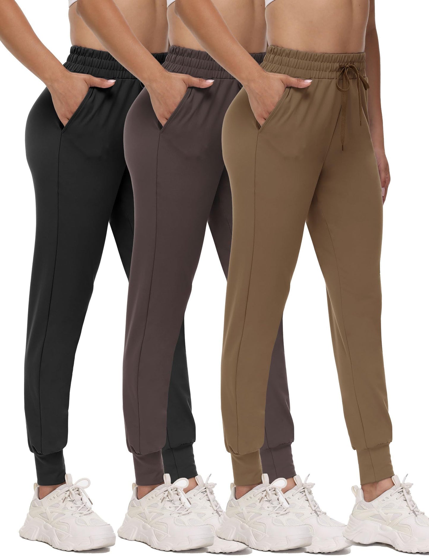 Sweatpants - 3 Pieces Of Cropped New Style Black Mocha Coffee
