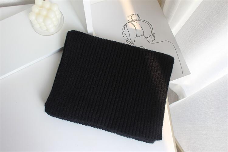 Solid Color Knitted Mid-length Warm Wool Scarf