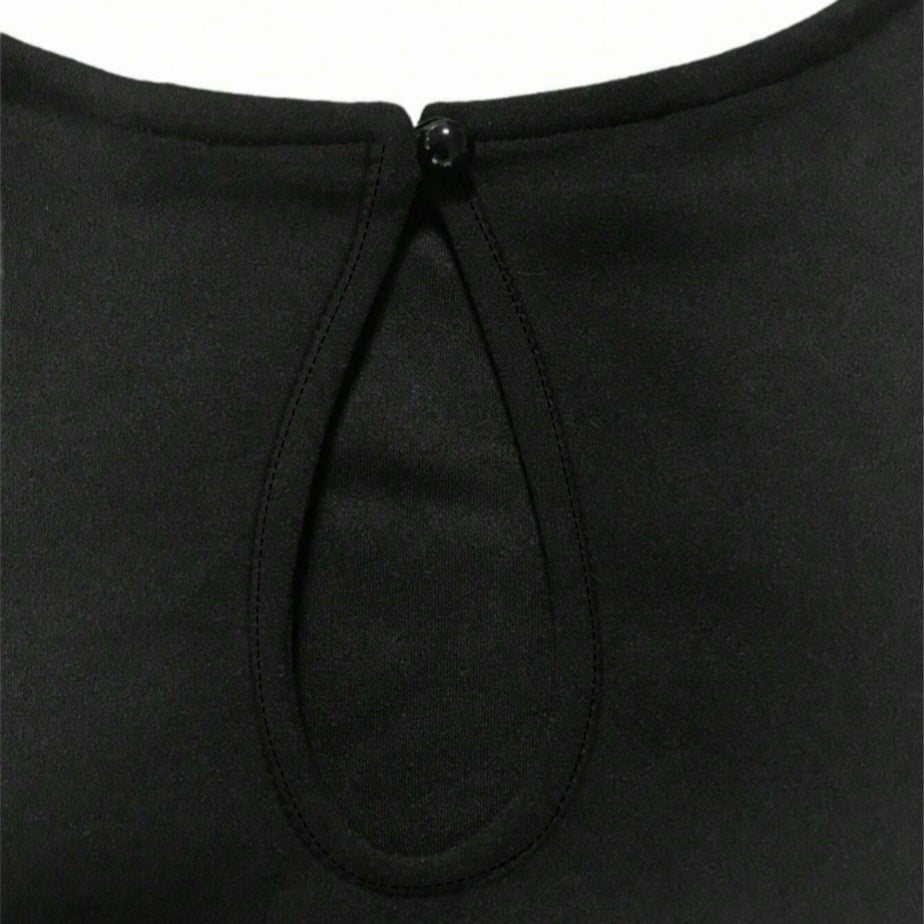 Women's Solid Color Long Sleeved Slim Fitting Jumpsuit With Strap Design