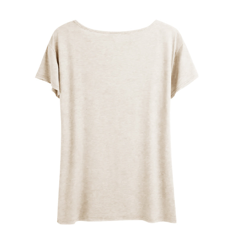 Women's 'MOMO NANA' Print Short Sleeve T-Shirt - Casual Round Neck Summer Top