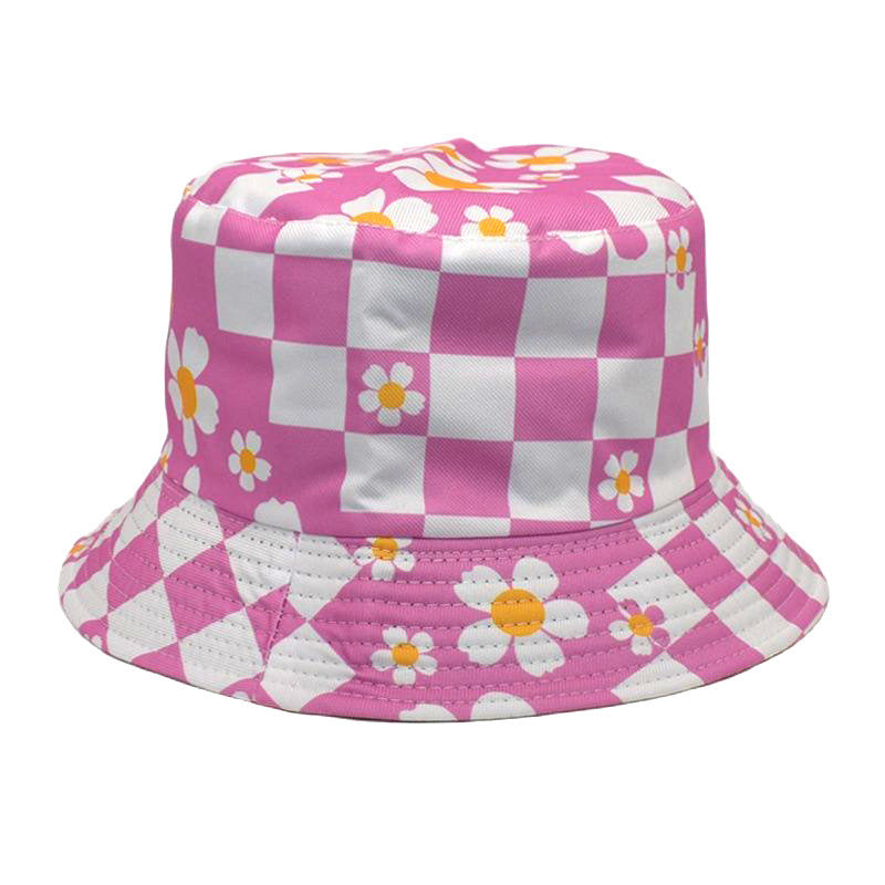 Korean Style Chessboard Plaid Spring And Summer New Bucket Hat Sun-proof