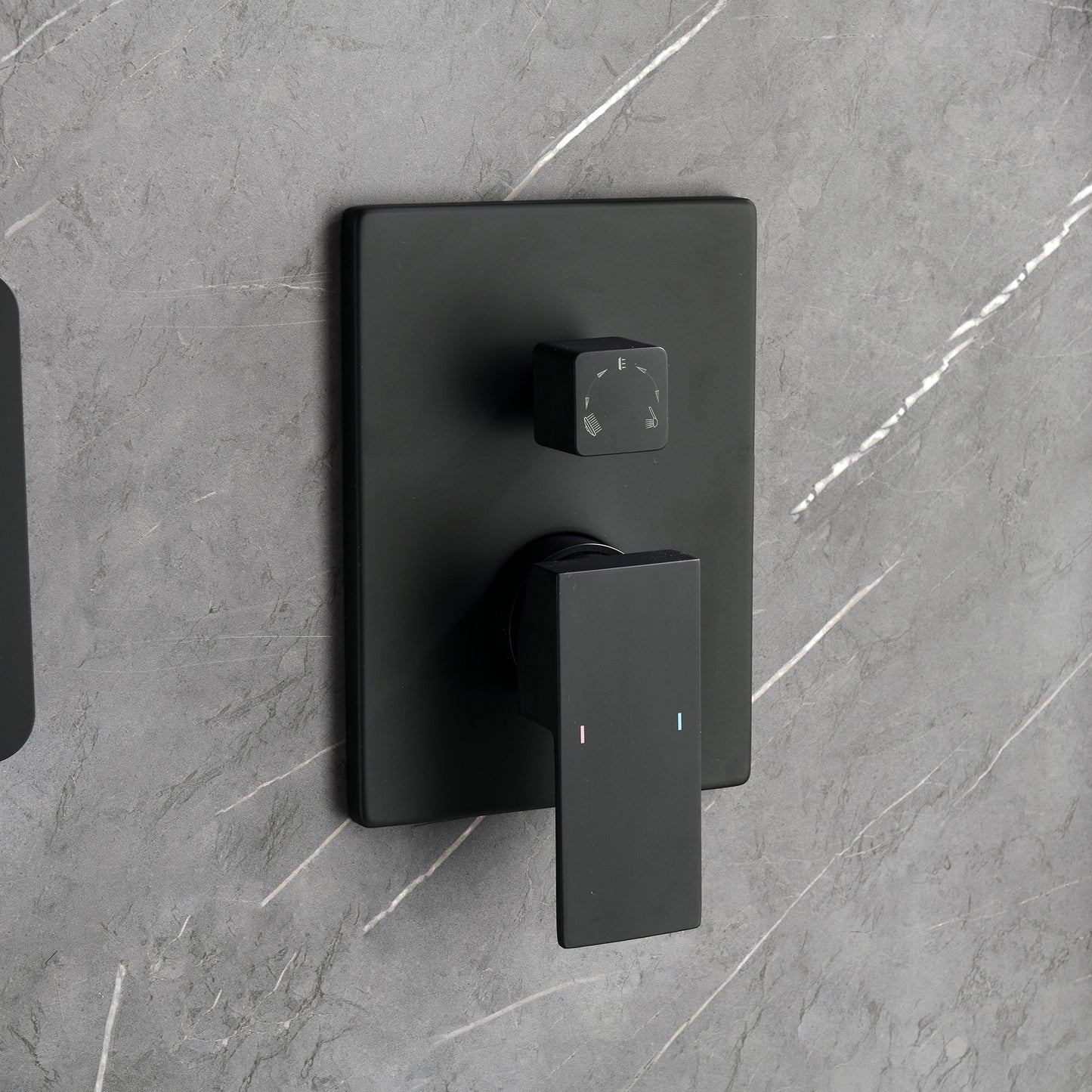 Shower System With Shower Head, Hand-held Shower, Slide Bar, Spray, Shower Arm, Hose, Valve Trim And Lever Handle