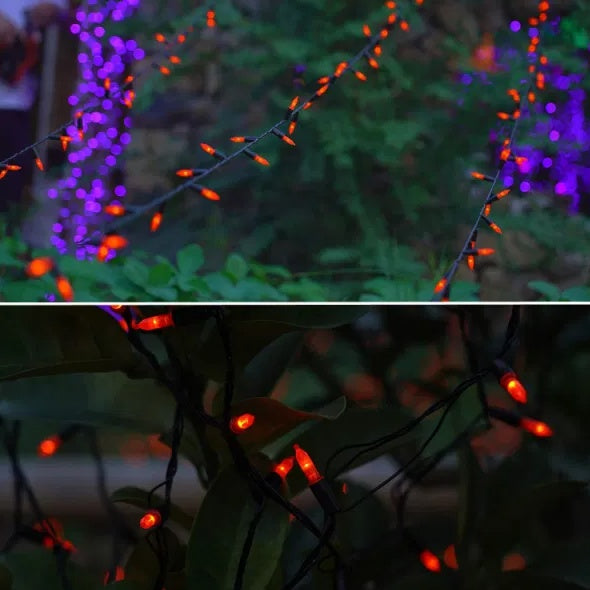 300 LED Halloween Mini String Lights, 99 FT Fairy Lights With Safe Adapter For Indoor Outdoor Home Garden Party Christmas Decoration, Orange