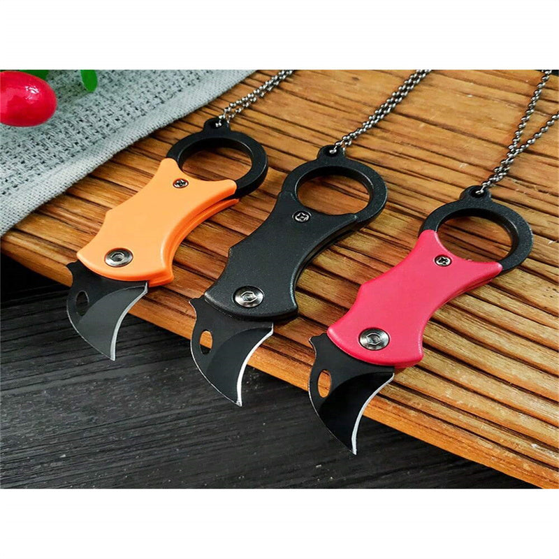 F1 Red Ink Orange Knife Three-piece Set