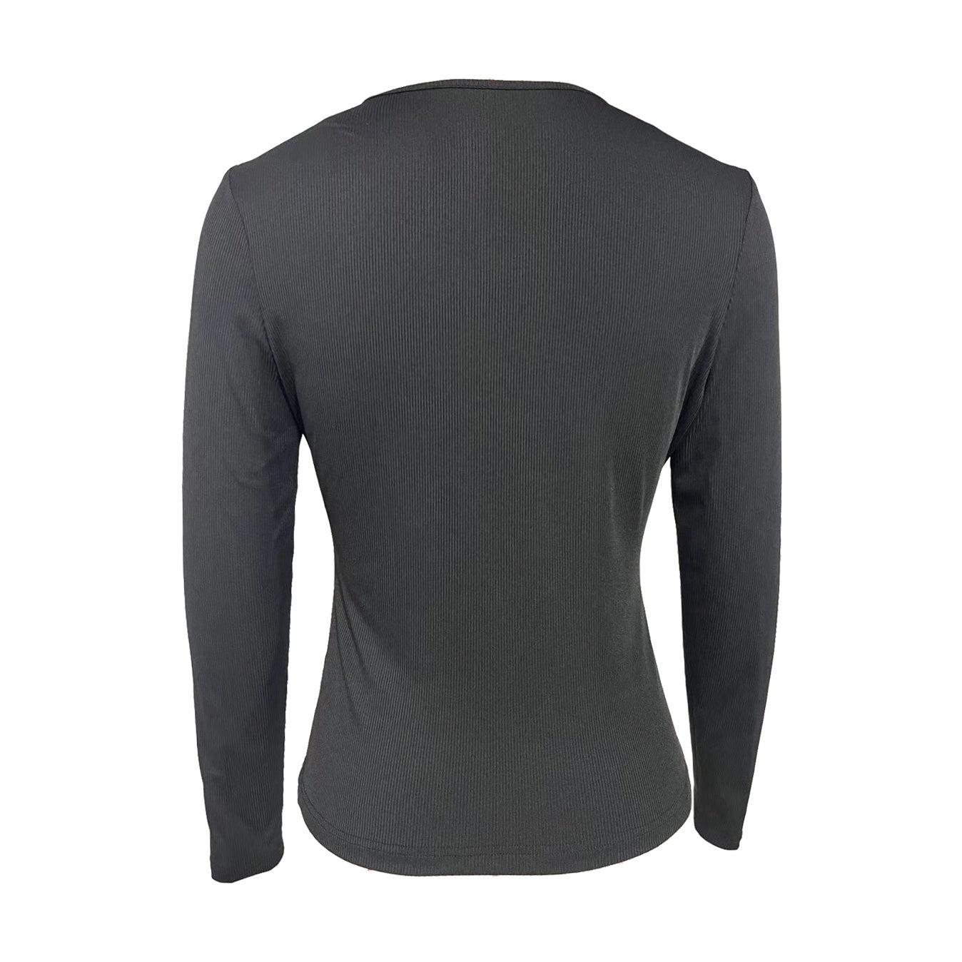 Ladies' Fashionable Solid Color Premium Cross V-neck Sexy Elegant Long Sleeved T-shirt Top