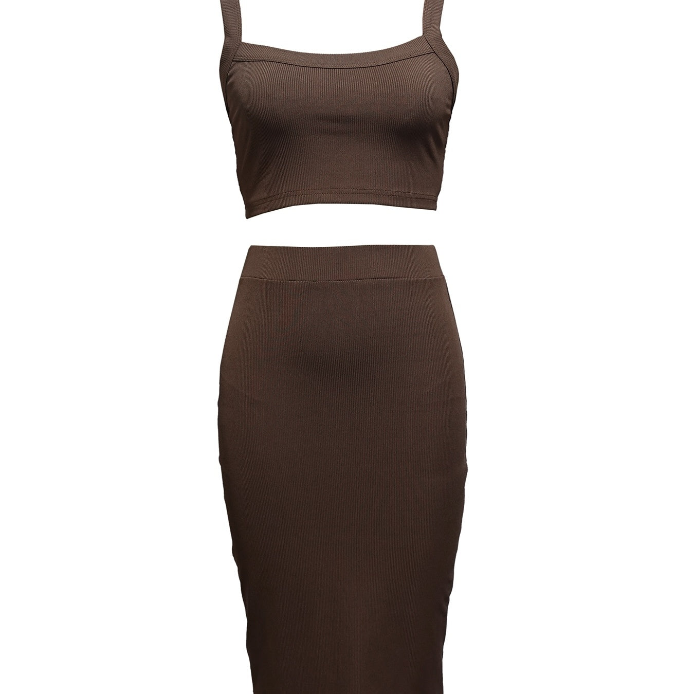 Ladies' Solid Color Out Of The Street Banquet Versatile Figure Enhancement, Hip Hugging Skirt, Half Skirt Set