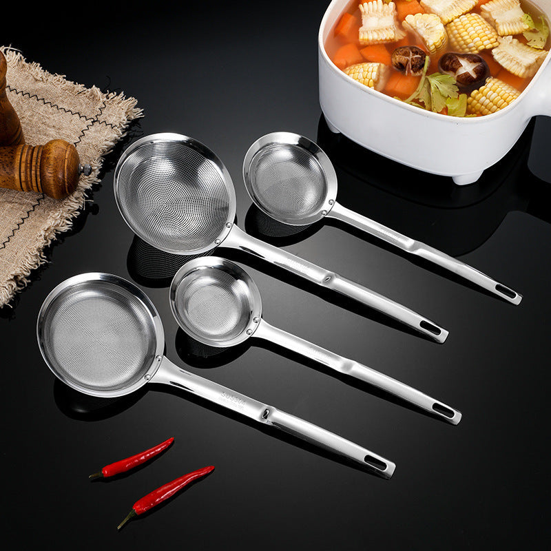 304 Stainless Steel Foaming Oil Filter Spoon Home Kitchen Soup Skimming Anti-scald Foam Removal Foam Secret Colander Wholesale