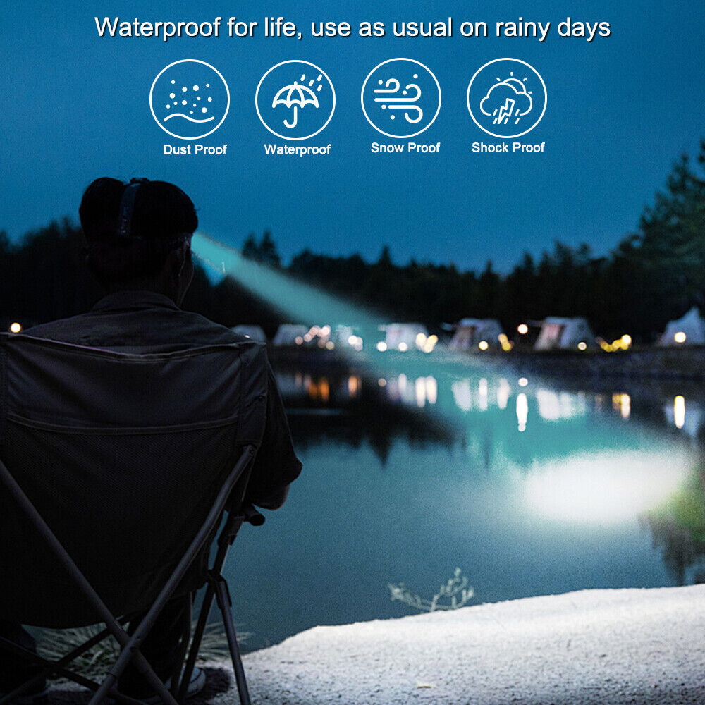 USB  LED Headlamp Rechargeable LED Lamp Headlight Head Torch Cable Light