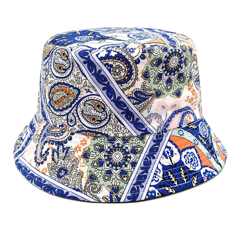 Paisley Bucket Hat Color Matching Printing Double-sided Wear