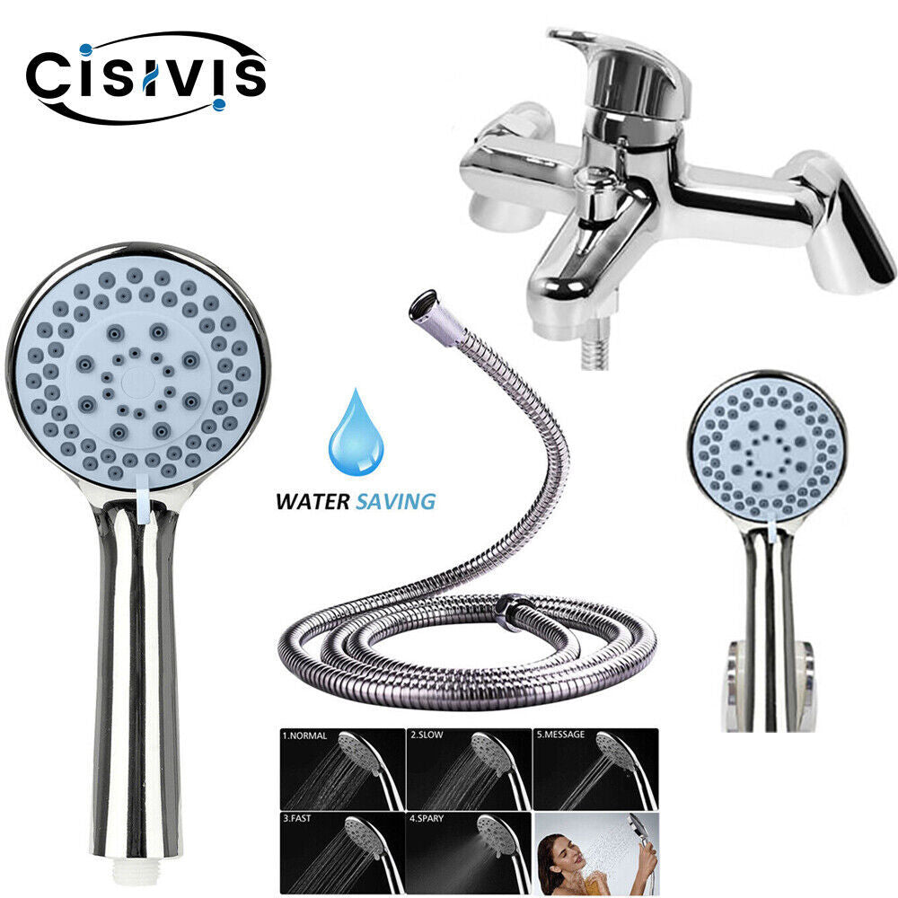 Luxury Bathroom Chrome Sink Bath Filler Tap Shower Mixer Taps With Hand Held Set