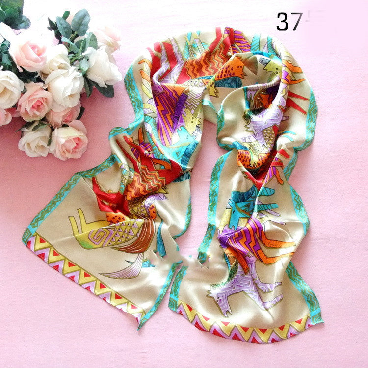 Fashionable Women's Animal Print Silk Scarf