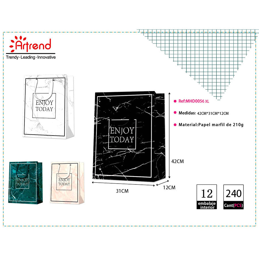 12-piece Simple Gift Bag With Various Patterns, Suitable For Birthdays, Graduation Seasons, Valentine's Day. Used In Various Occasions Such As Shopping And Can Be Reused