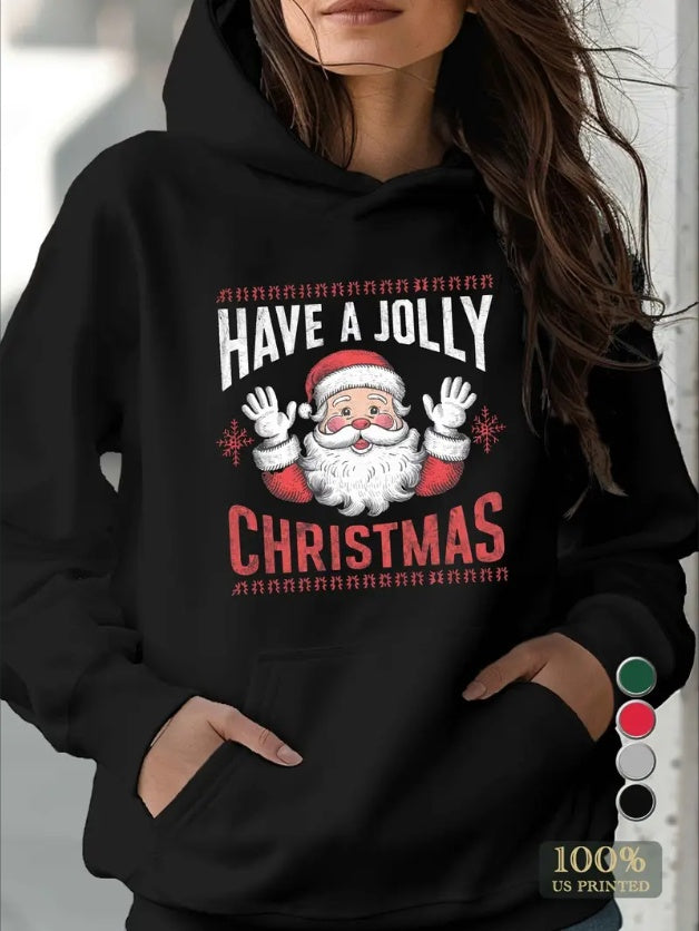 Teediy Santa Christmas 250g Women's Casual Hoodies