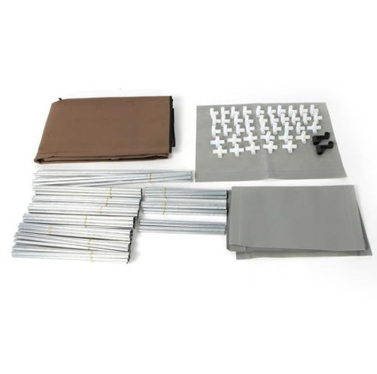 4-layer 10-panel Non-woven Wardrobe In Brown Color