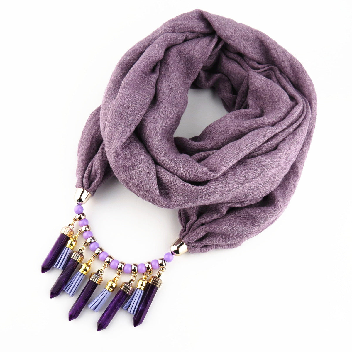 Fashion Cotton And Linen Scarf Korean Velvet Pendant TR Cotton Foreign