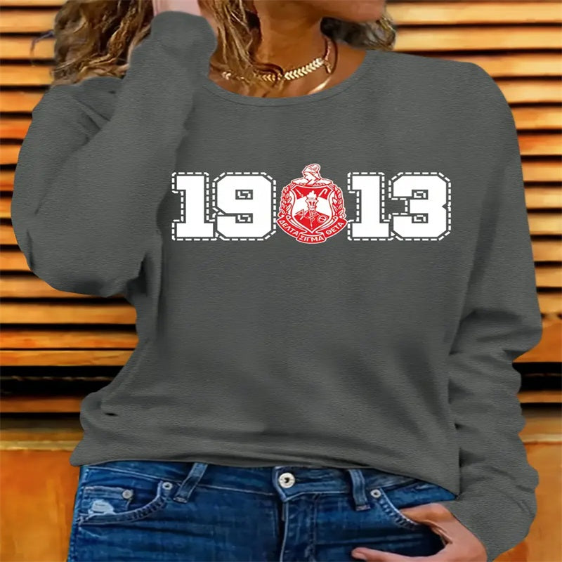 Women's Printed Hoodless Sweatshirt