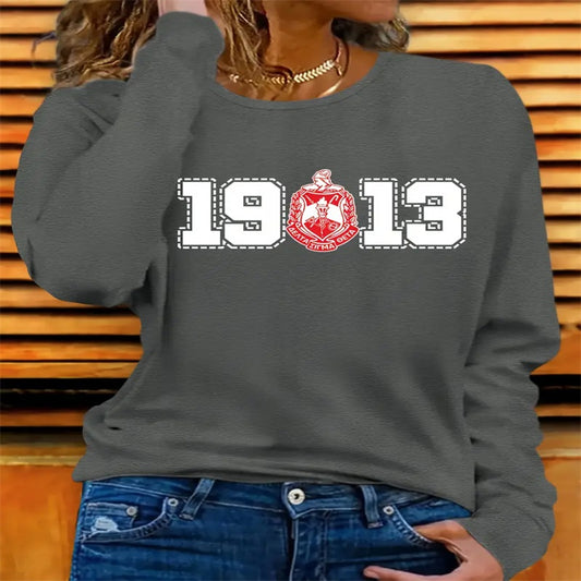 Women's Printed Hoodless Sweatshirt