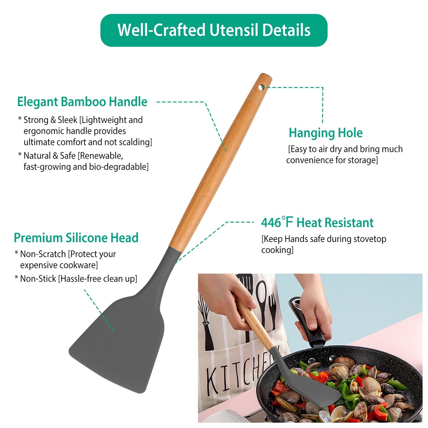 11 Piece Silicone Cooking Tool Set