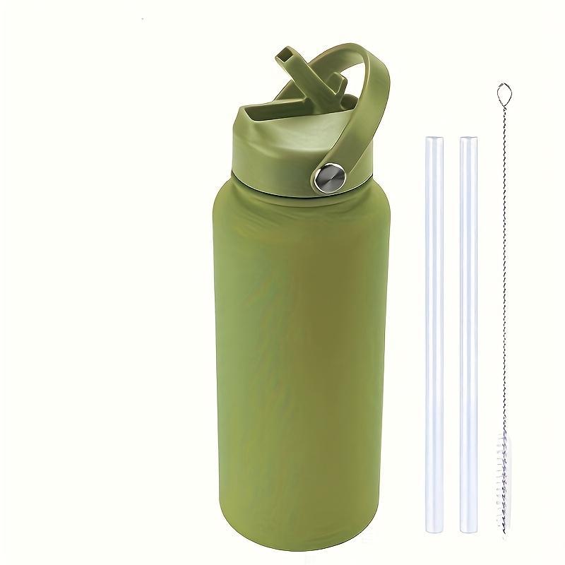 40 Oz Stainless Steel Sports Water Bottle With Straw Insulation, With 3 Lids ,straw Lid, Water Cup Lid,Please Note That This Product Is Shipped By Yourself For The Average Shipping Cost