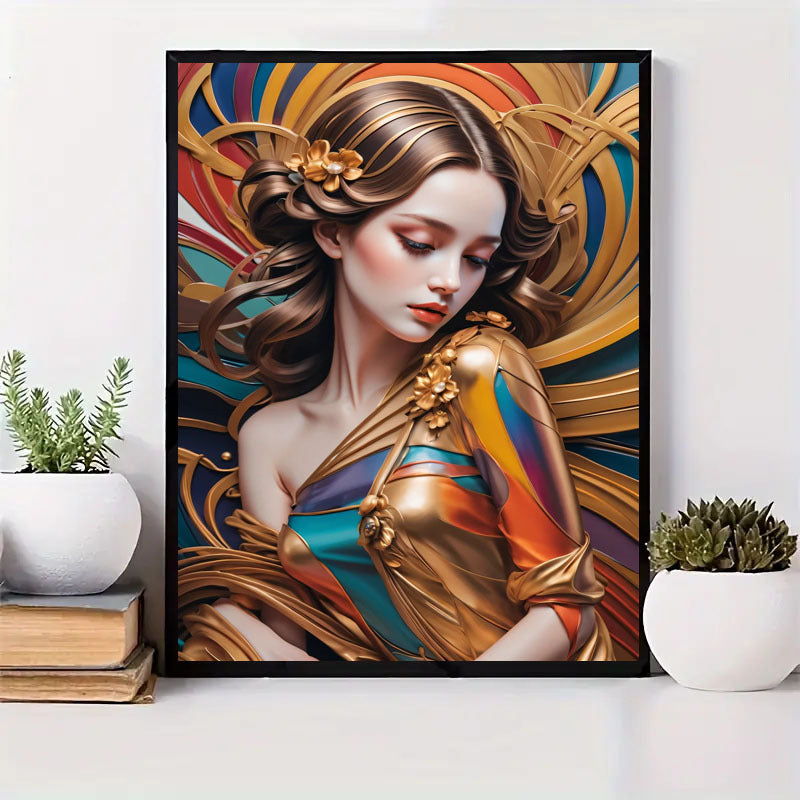 5DDIY Diamond Painting Set  Full Diamond Round Water Diamond Art