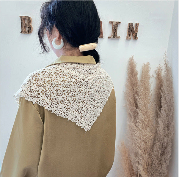 Spring And Summer New Korean Style Triangular Binder Lace Scarf Shawl