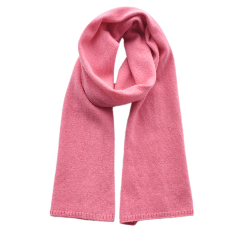 Women's Fashion Versatile Knitted Wool Solid Color Scarf