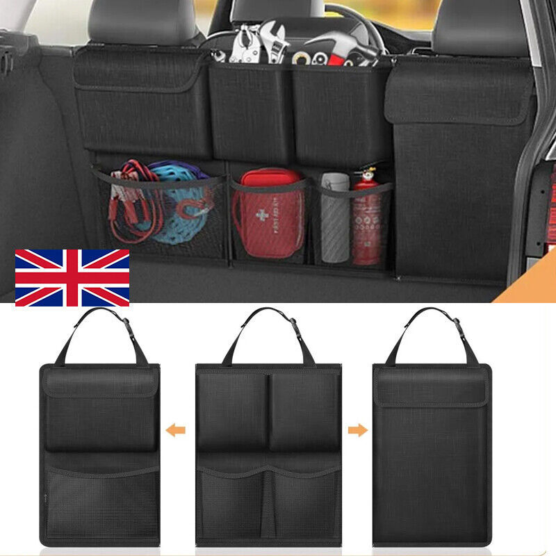 Large Car Boot Organiser Tidy Back Seat Storage Bag Hanging Pocket Accessories