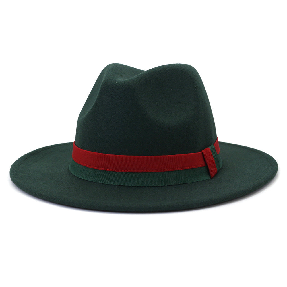 Big Brim British Style Woolen Jazz Top Hat