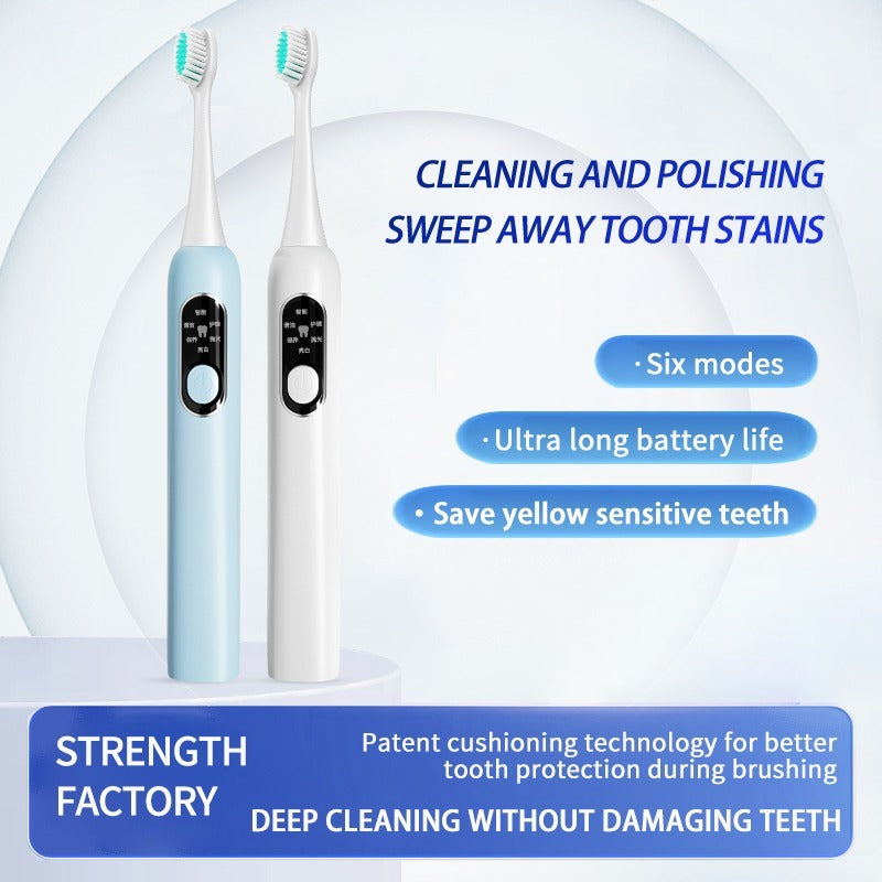 White Low Frequency Electric Toothbrush-1pcs
