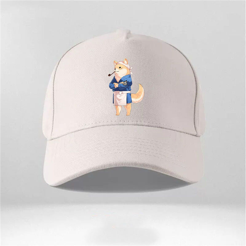 Cartoon Dog Shiba Inu Men And Women Couple New Peaked Cap