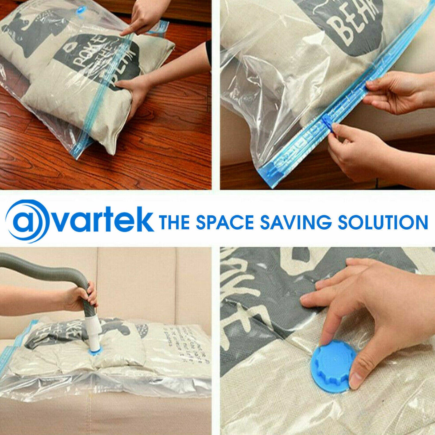 6 X STRONG VACUUM STORAGE SPACE SAVING BAGS VAC BAG SPACE SAVER VACCUM VACUM-BAG