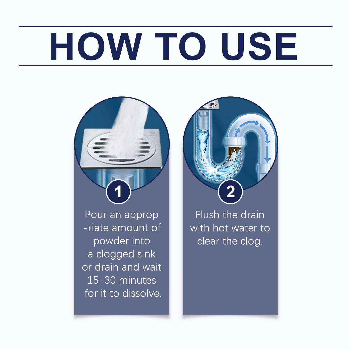 Jakehoe Drain Cleaning Powder Boxed Kitchen And Toilet Drain Pipe Deodorizing And Oil Stain Blocking Cleaning Powder