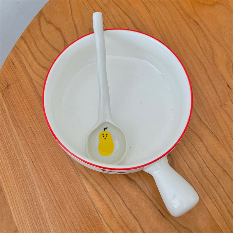 Cute Hand-painted Fruit Stoneware Cartoon Ceramic Spoon