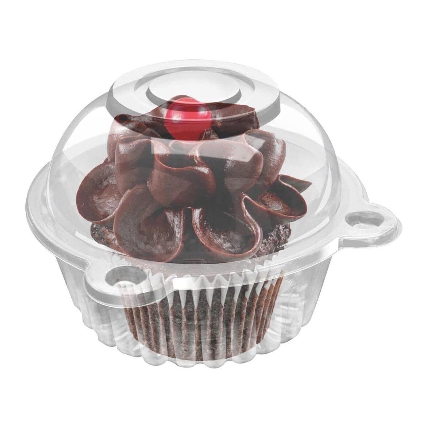 SINGLE CUPCAKE BOXES CLEAR MUFFIN HOLDER CASES DOMES CUPS PODS CONTAINERS