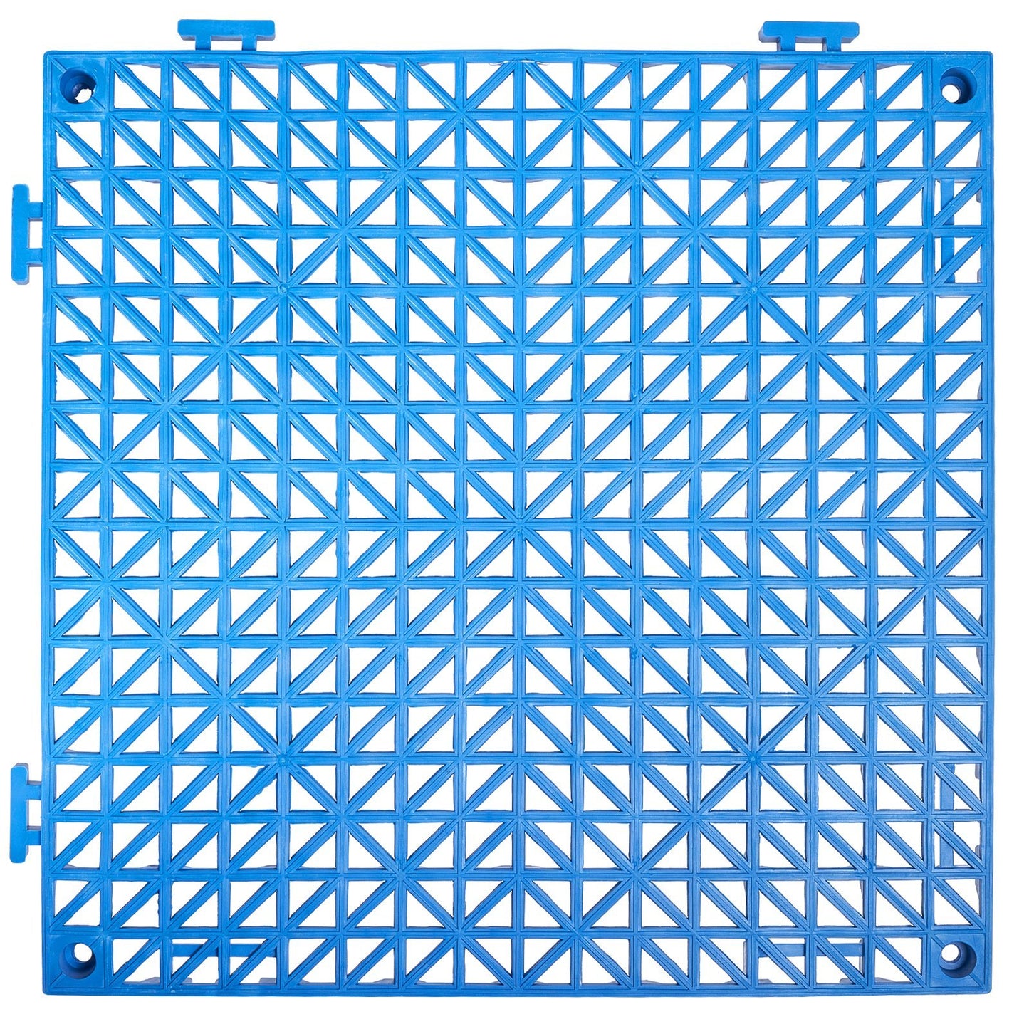 VEVOR Interlocking Tile 55PCS Blue, Drainage Tiles  Splicing, PVC Interlocking Drainage Floor Tiles, Non-Slip Drainage Holes For Restroom, Bathroom, Kitchen, Pool, Wet Areas, Blue
