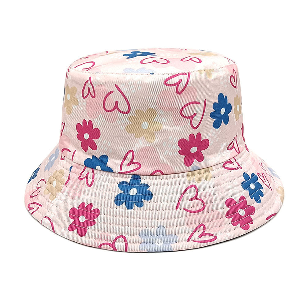 Outdoor Sun Protection Sun Floral Double-sided Bucket Hat