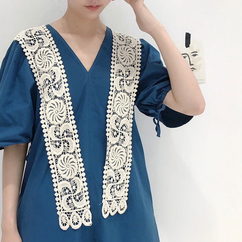 Thin Knitted Crocheted Fake Collar Shawl