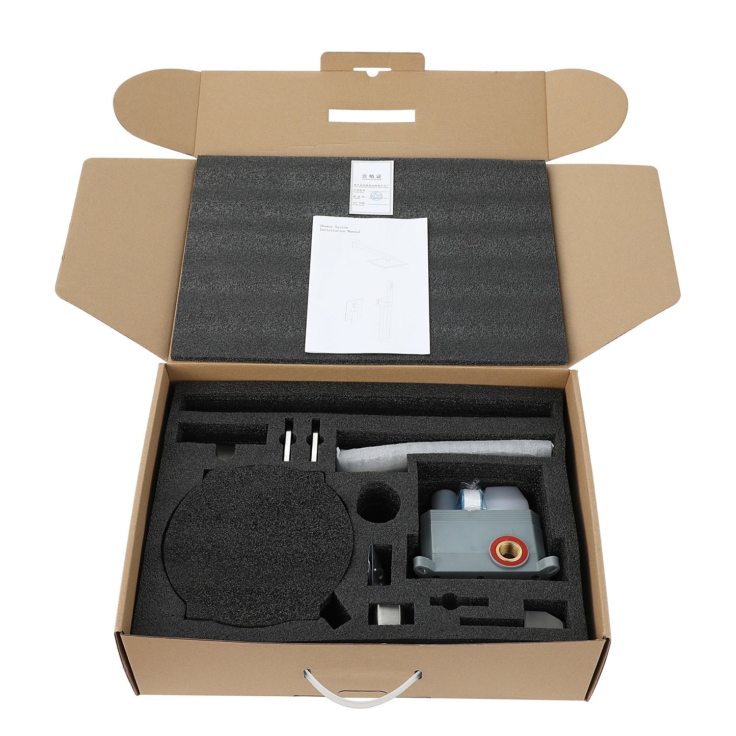 10 Inch Showerhead Bathroom Luxury Rain Shower Hybrid Shower Complete Combination Set Wall Mounted