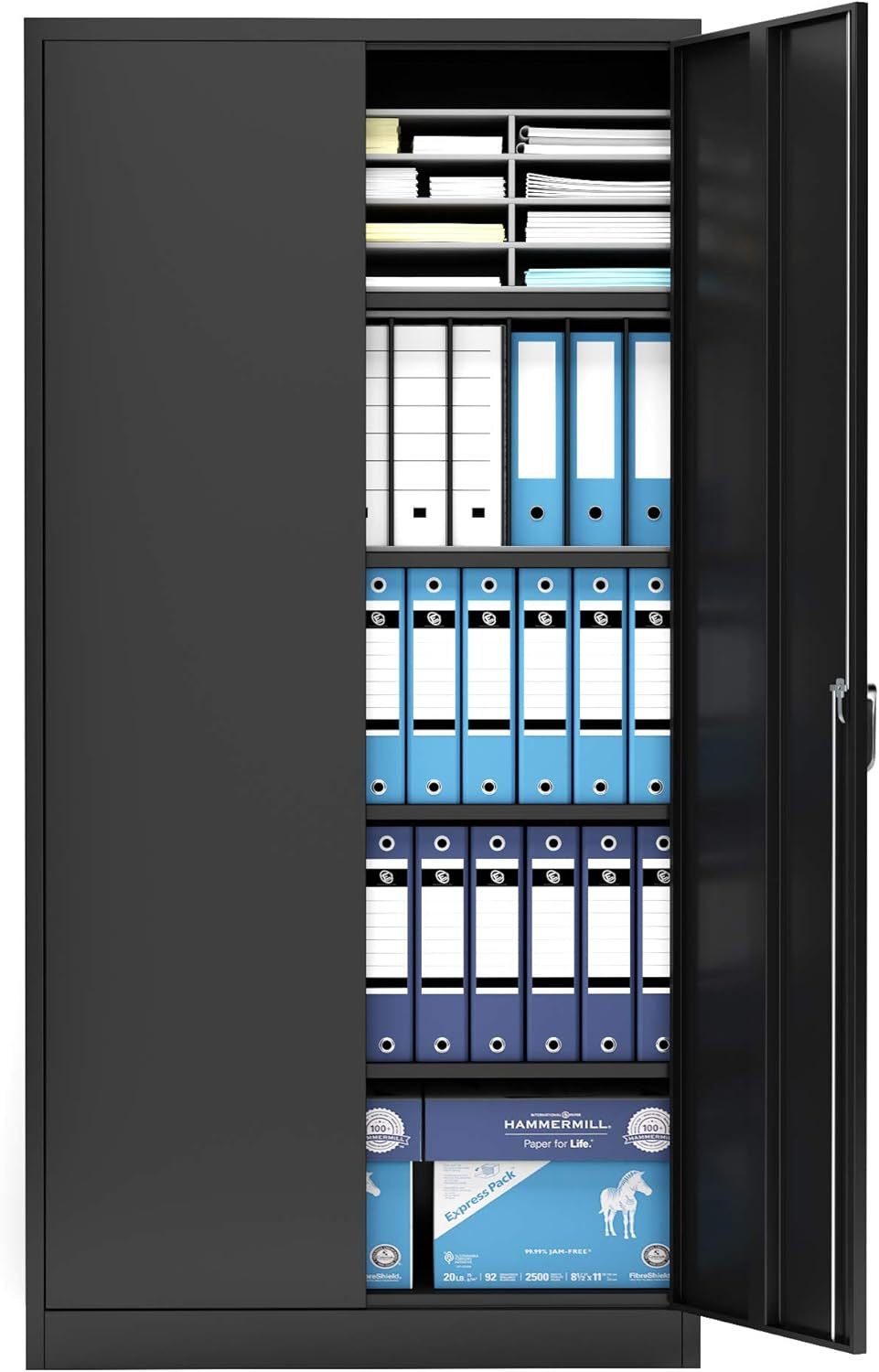 No Brands Super Large Space File Storage Cabinet, Industrial Metal Storage Cabinet,Machine Cabinet With Adjustable Shelves With Lock, Goods Display. Assembly Required