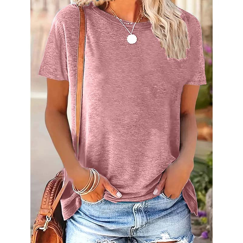 5 Pack Womens T Shirts Short Sleeve Basic Tees Crew Neck Fashion Tops Casual Summer Outfits Clothes