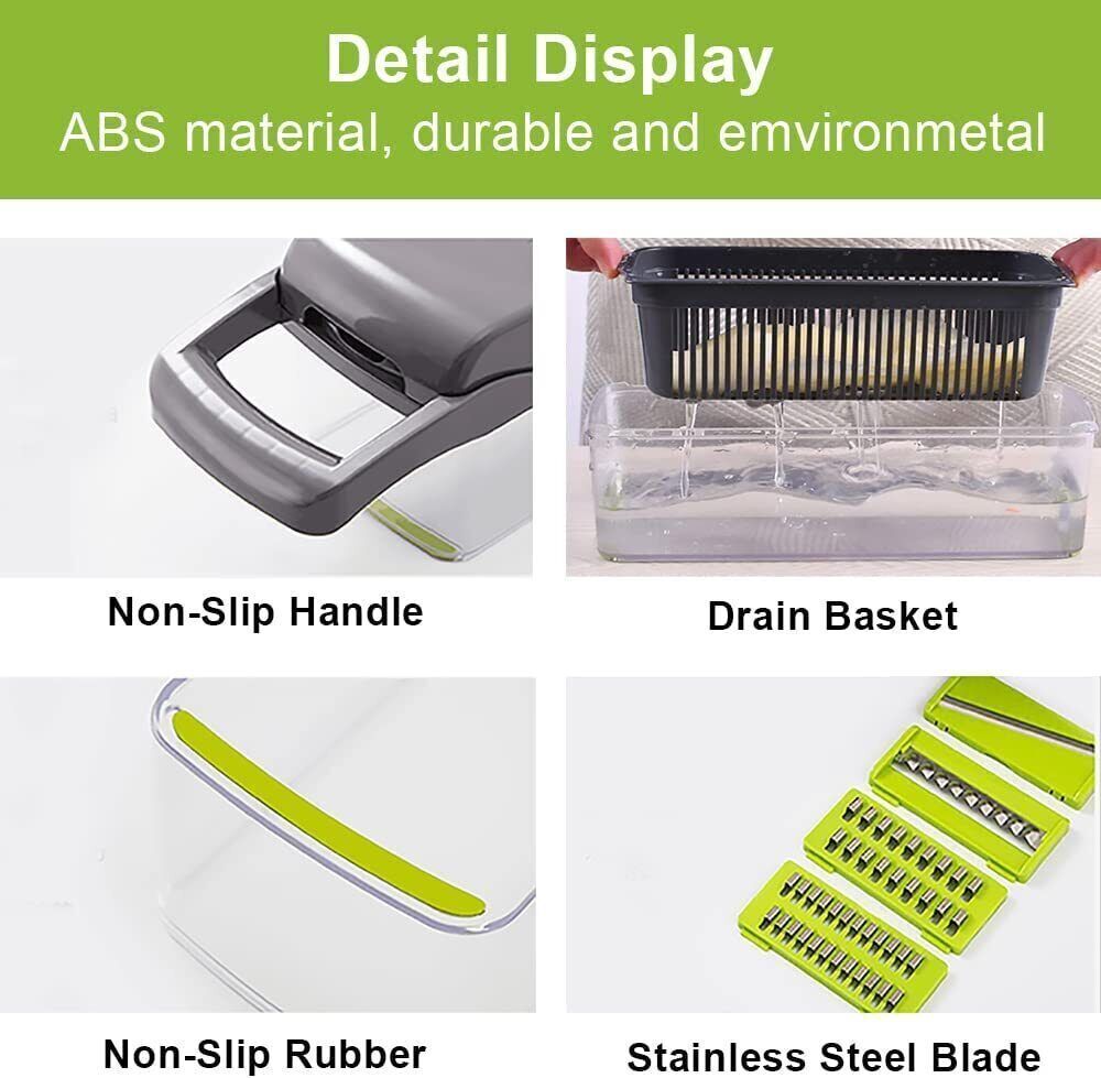 15 Multi Slicer Set Vegetable Slicer Kitchen Grater Vegetable Slicer Inserts Pus Separator