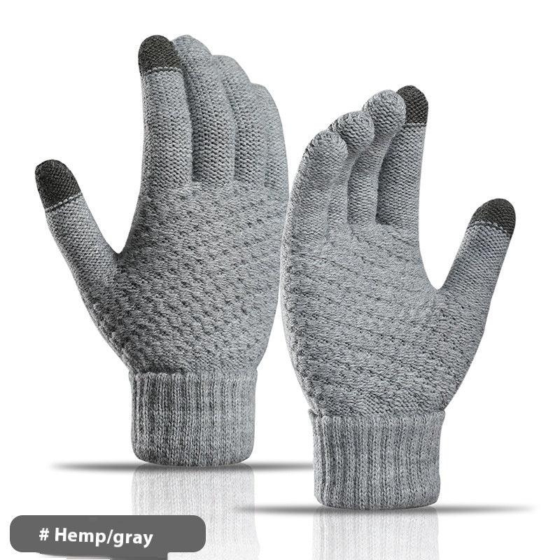 Men's Cashmere-like Thickened Reverse Needle Jacquard Women's Fashionable Warm