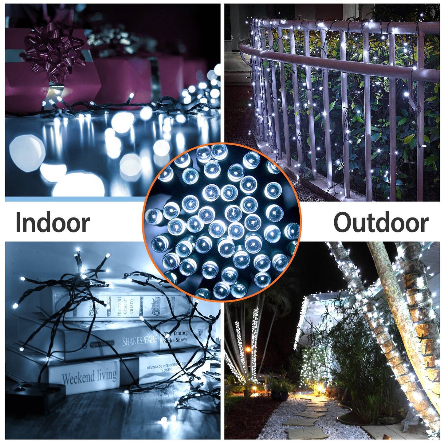 1Pc 200 LED 22M Solar String Lights With 8 Lighting Modes IP44 Waterproof For Christmas Wedding Party Garden Yard Decor
