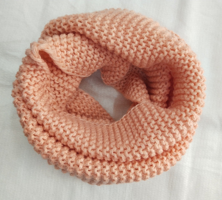 Wool Knitted Scarf Warm And Thick Solid Color