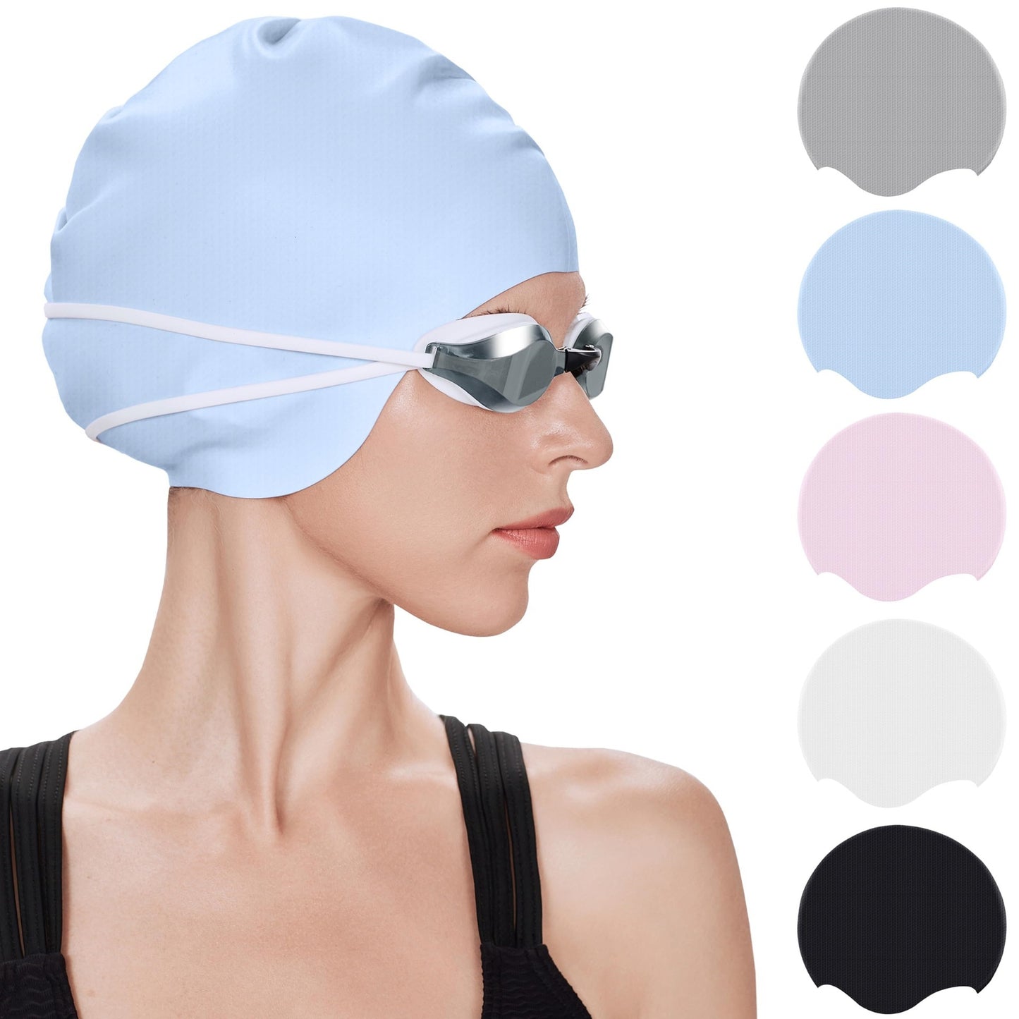 Silicone Swimming Cap Adult Hair Care Women's Oversized