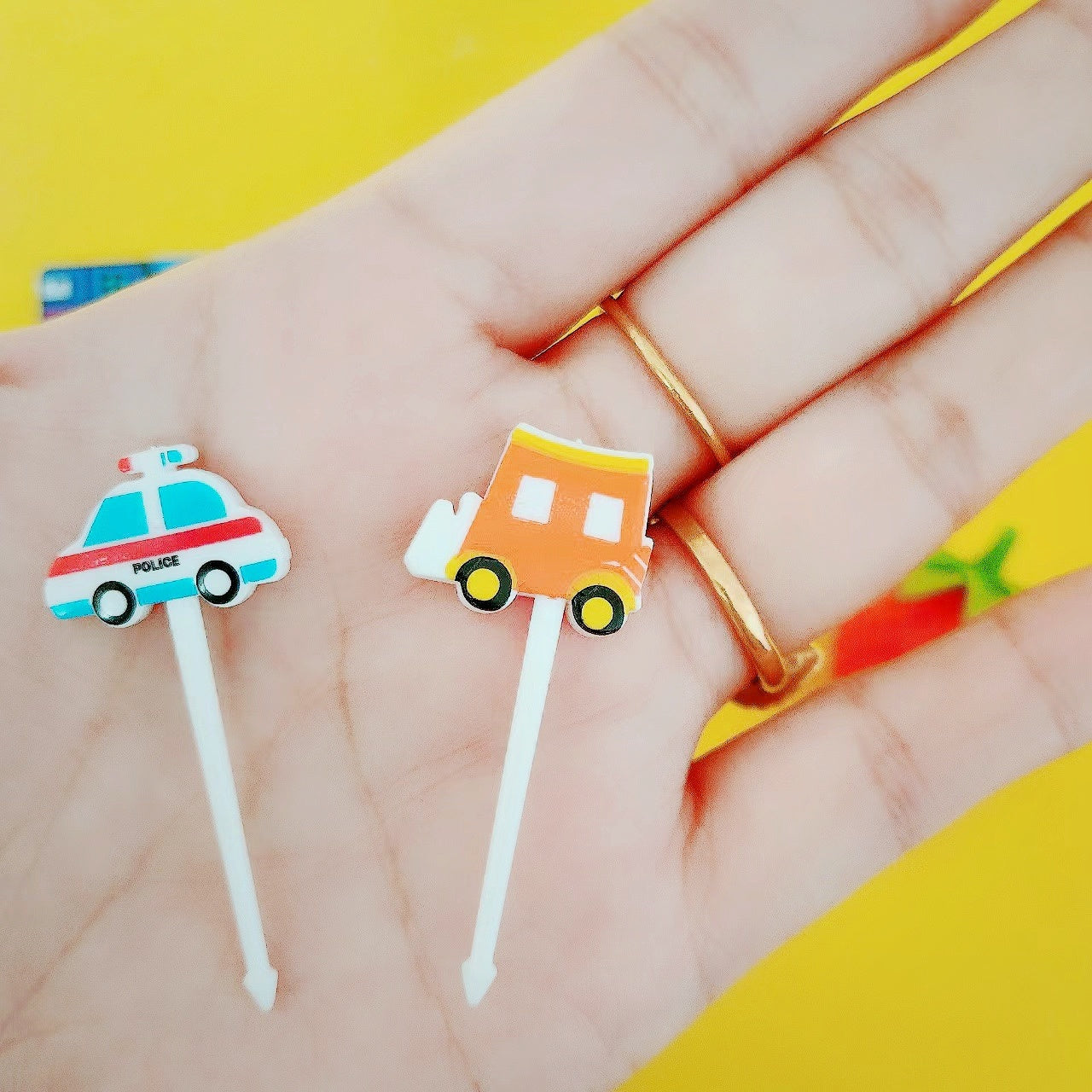 Animal Farm Cute Mini Children's Fruit Fork Creative Plastic Lunch Box Decoration