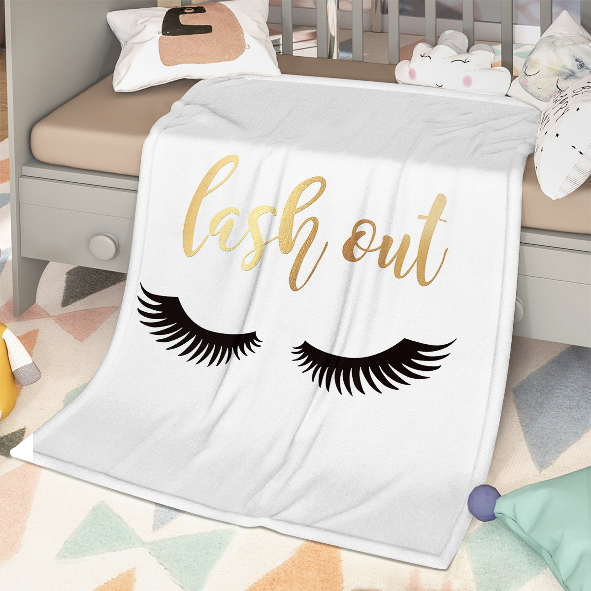 Flannel Velvet Blanket Long Eyelashes